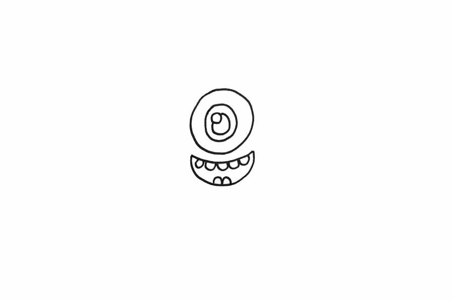 简单可爱小怪兽简笔画画法