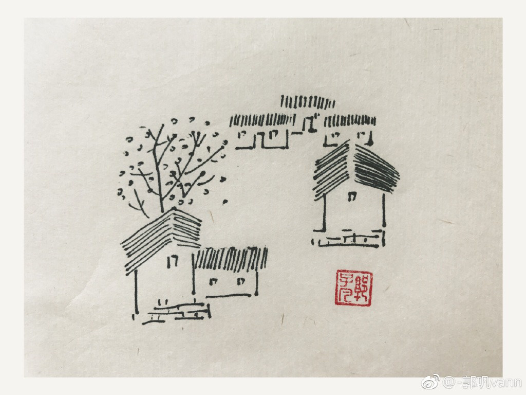 一组超简单的风景简笔画