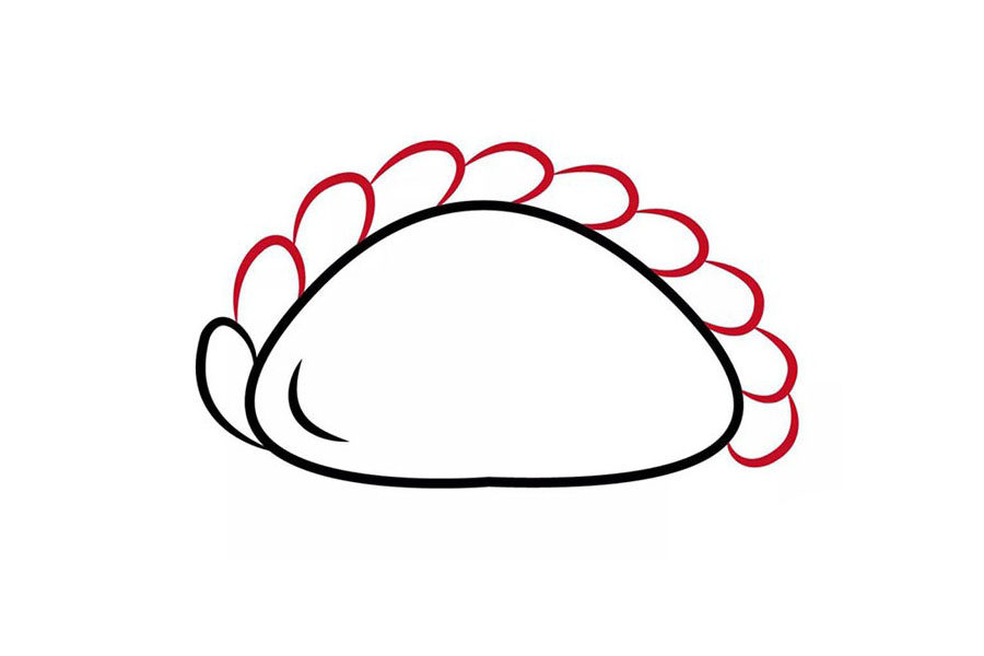 饺子简笔画画法步骤
