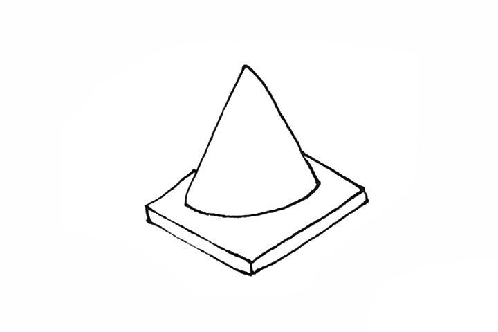 路障简笔画画法步骤