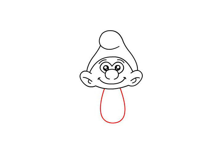 蓝精灵简笔画画法步骤