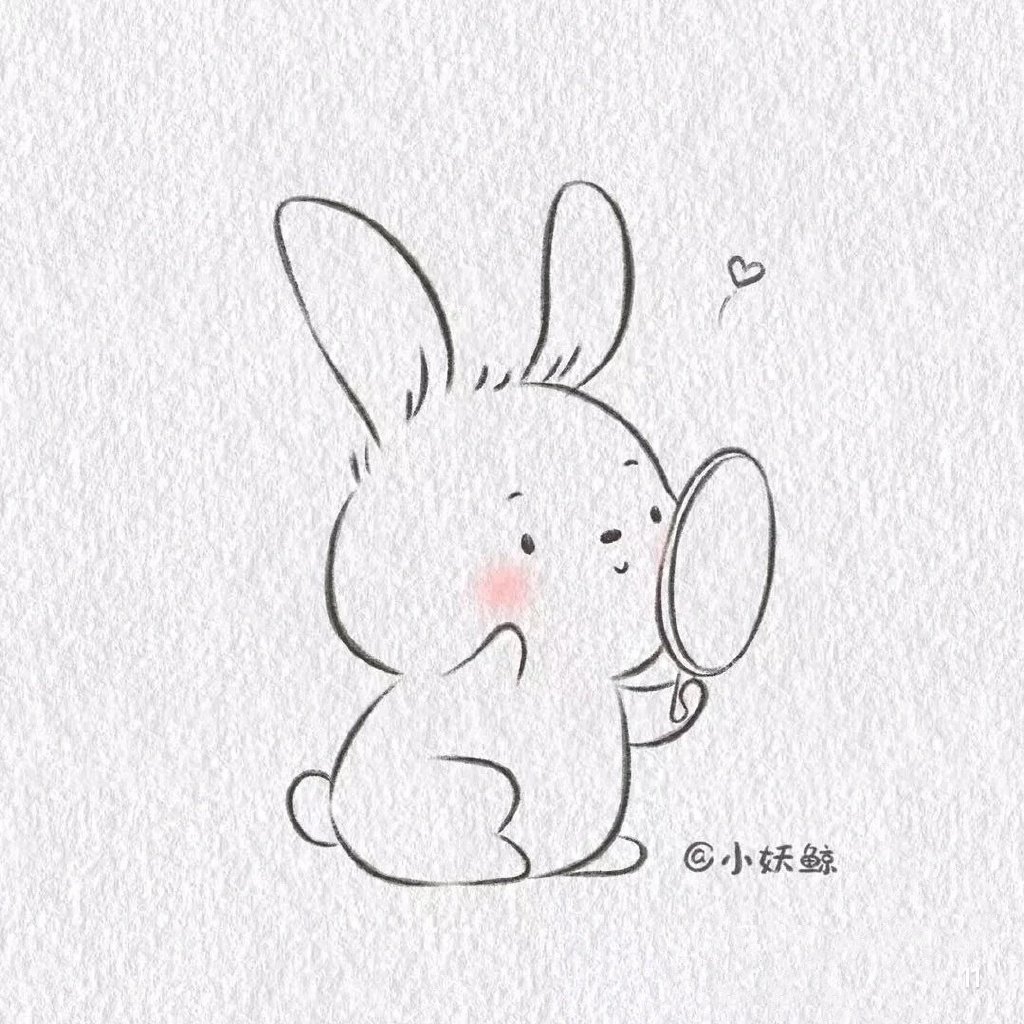 一组可爱卡通动物简笔画图片