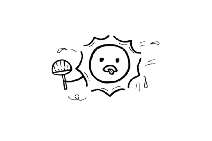 阴晴圆缺 简单又可爱的天气简笔画图片
