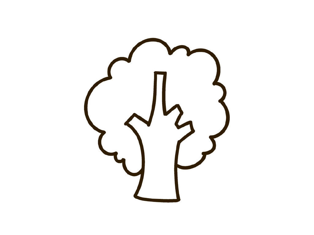 小树简笔画画法步骤