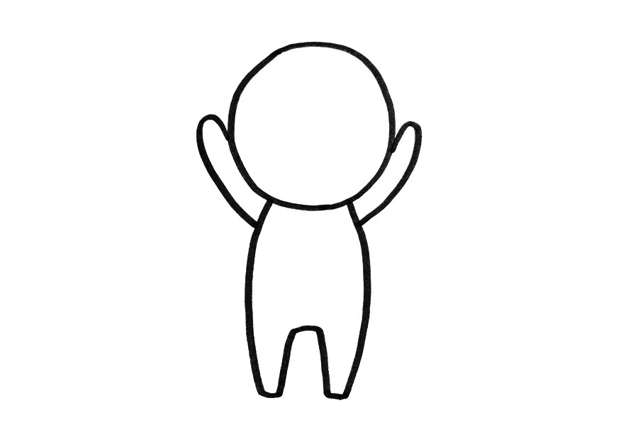 可爱木乃伊简笔画画法步骤