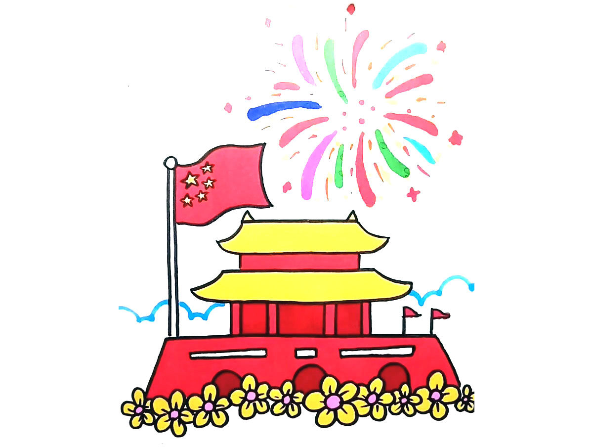 北京天安门简笔画