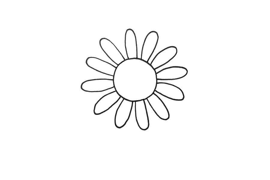 雏菊怎么画