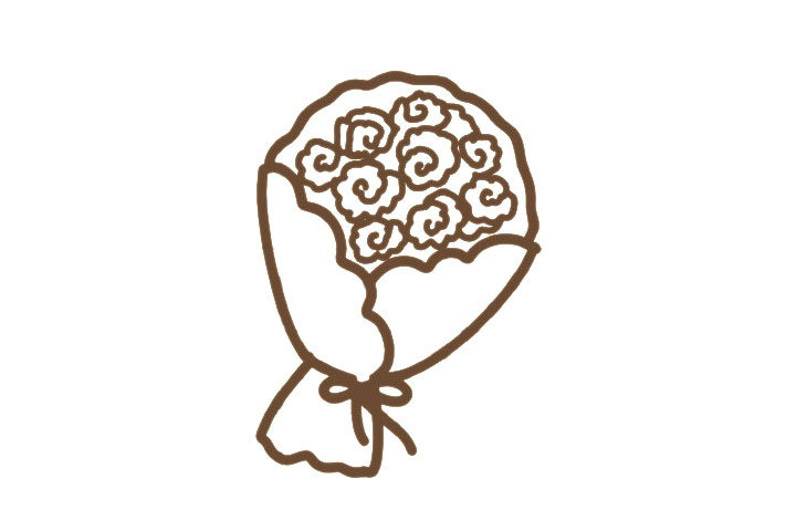 漂亮的花束简笔画教程