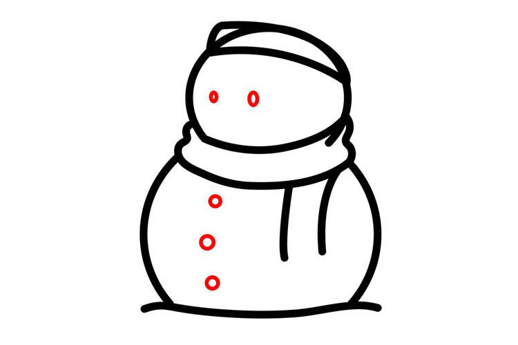雪人简笔画画法详解