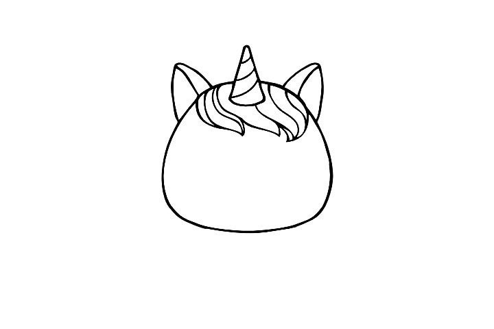 独角兽简笔画画法步骤