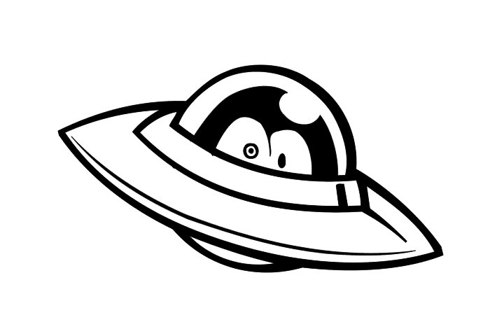 UFO-飞碟简笔画图片