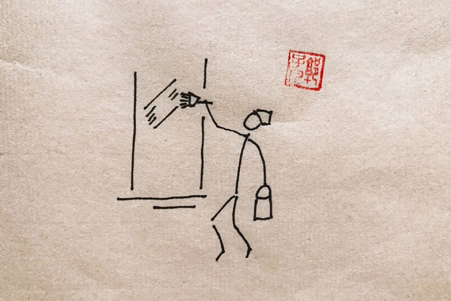 各行各业辛勤工作的人们简笔画图片