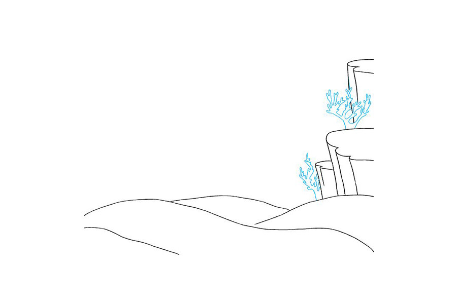 海洋风景怎么画