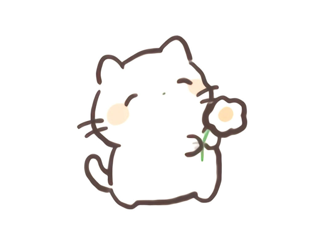 可爱的小猫简笔画图片