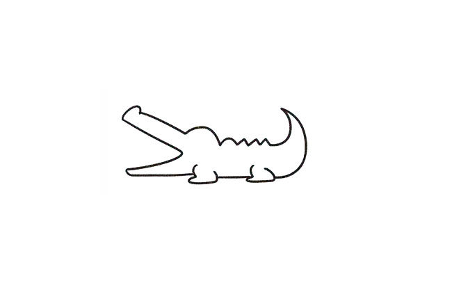 鳄鱼简笔画的画法