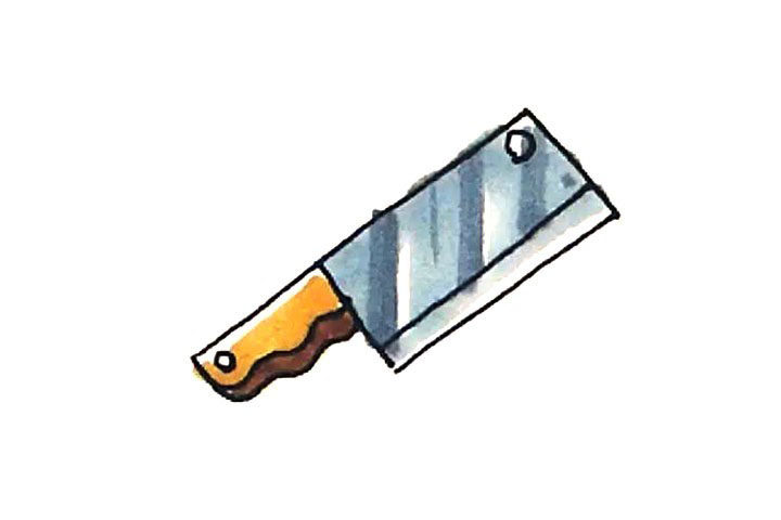菜刀简笔画画法步骤