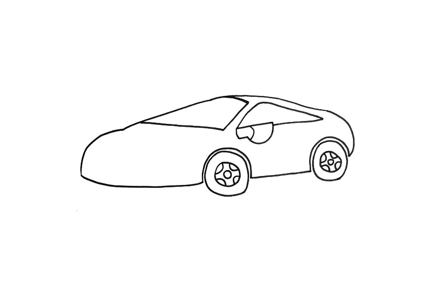 学画兰博基尼跑车简笔画
