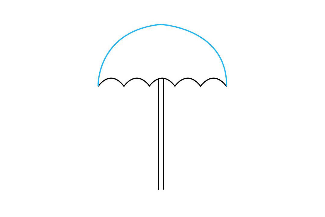 雨伞怎么画