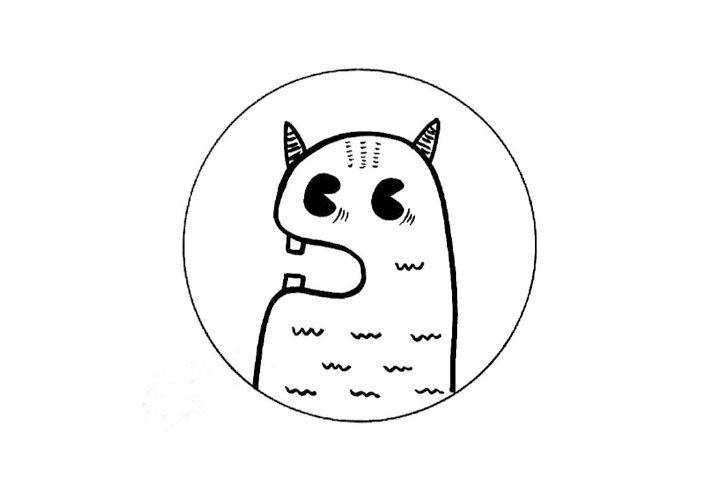 可可爱爱小怪物简笔画图片