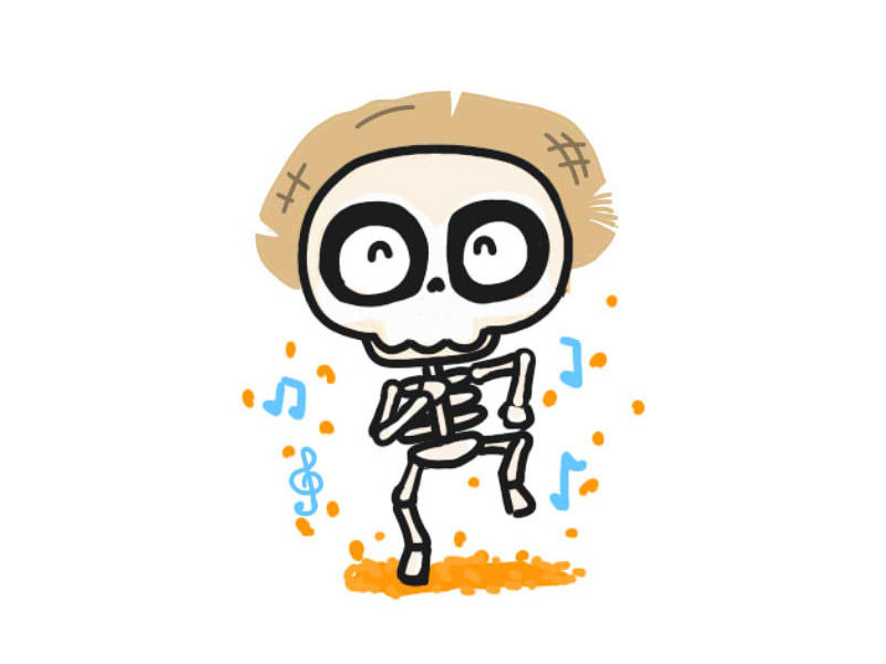 寻梦环游记里的骷髅人怎么画