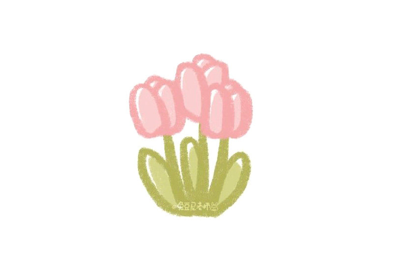 春天的花郁金香的简笔画画法步骤