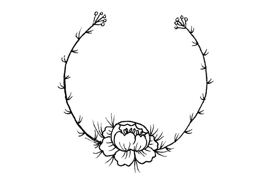 漂亮花环简笔画图片