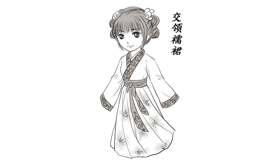 各种古代女士汉服的画法