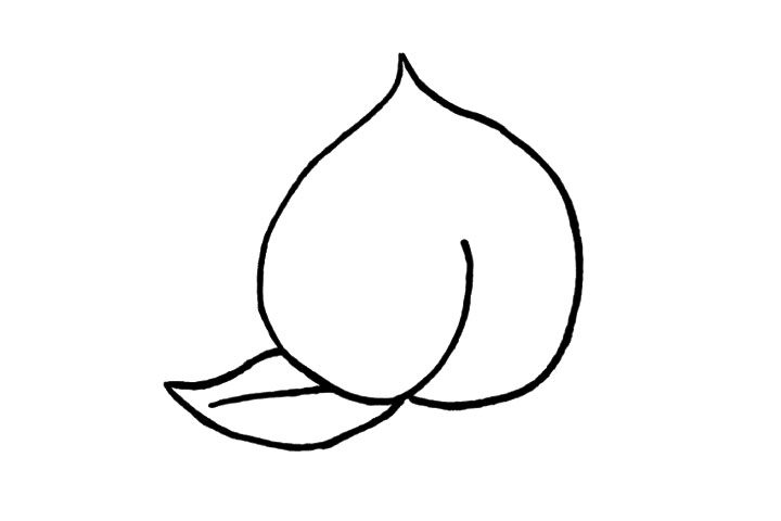 桃子简笔画画法步骤