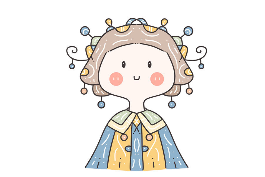 古风简笔画头像 小朋友们都爱画的古风小女孩简笔画图片