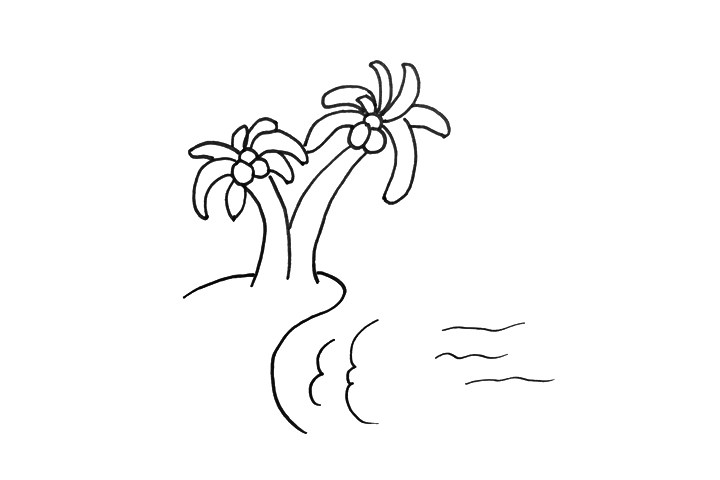 海边风景怎么画