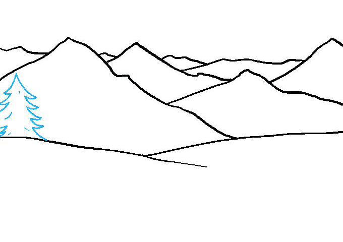 山川怎么画