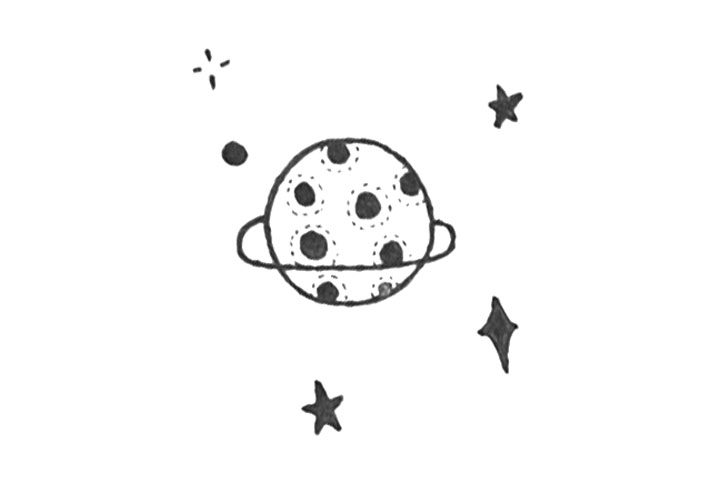 可爱星球简笔画图片