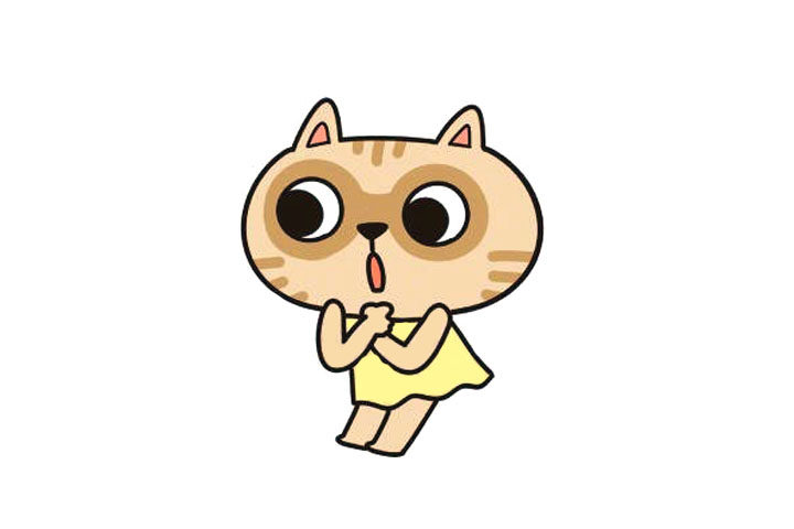 可爱的小猫卡通简笔画