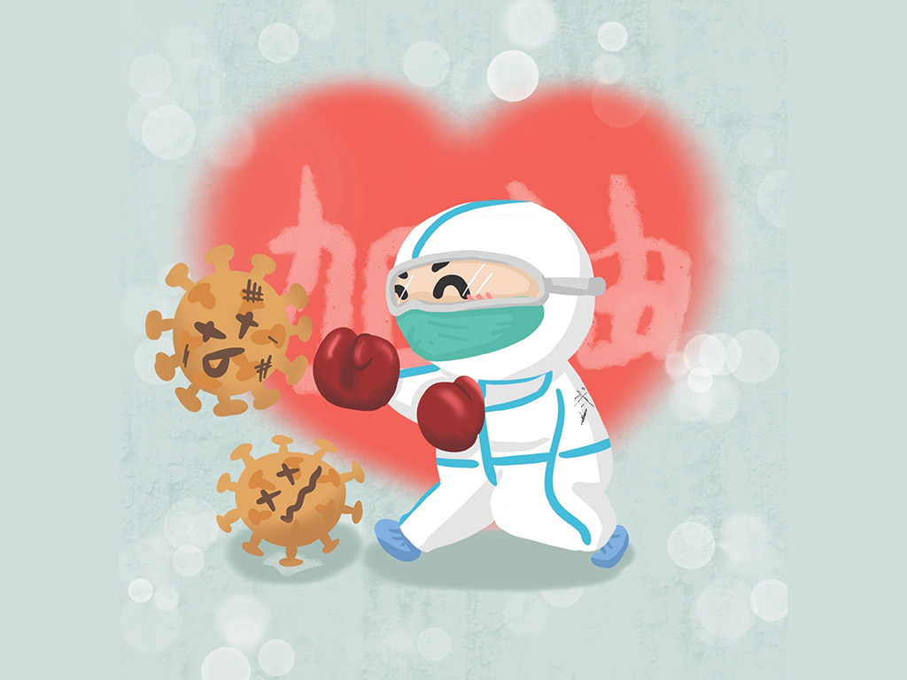 可爱的抗疫医护人物简笔画图片