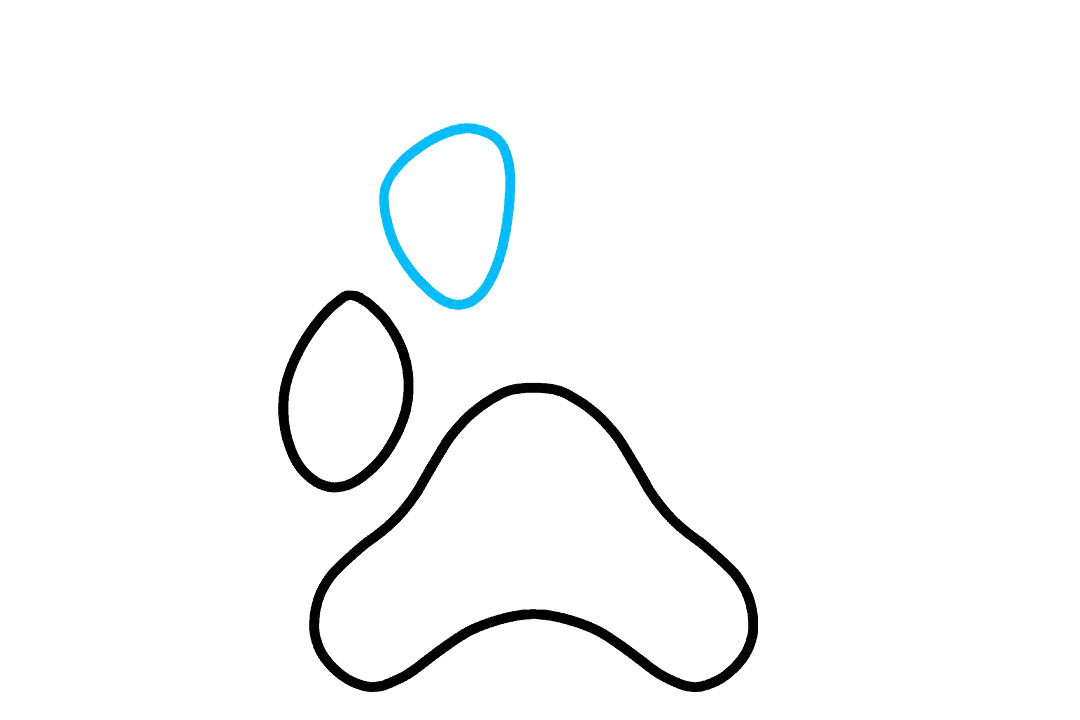 简单的狗爪印简笔画画法