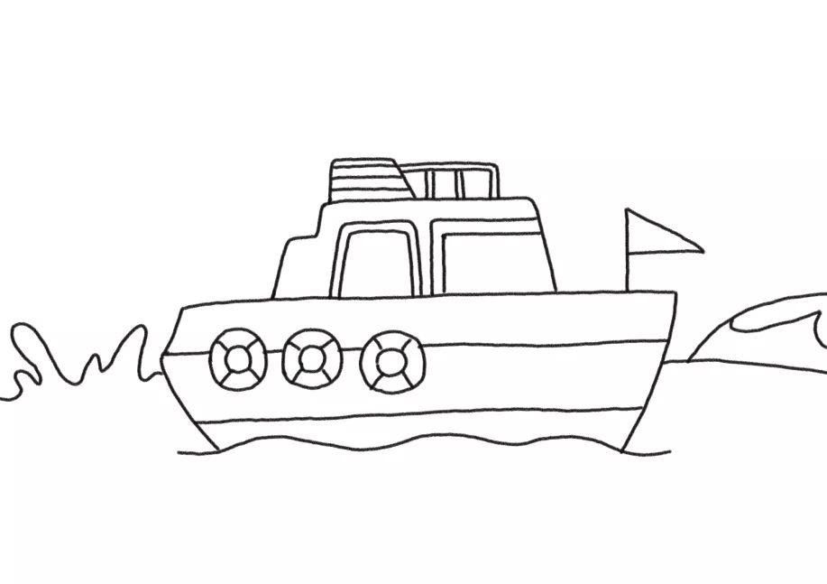 简笔画海上游艇怎么画