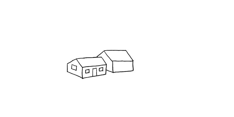 小渔村简笔画画法步骤