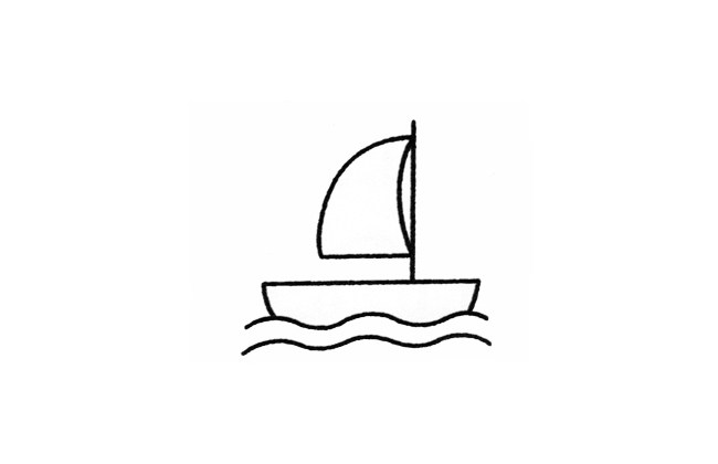 帆船简笔画怎么画