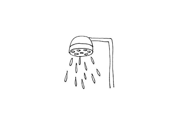 淋浴头简笔画画法步骤