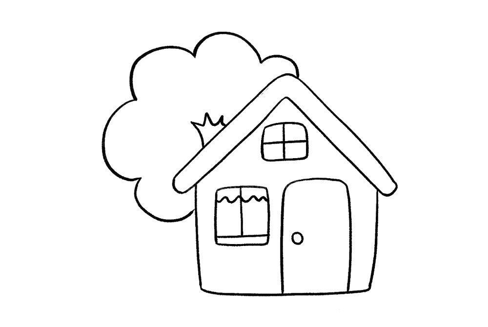 简单漂亮小房屋简笔画画法