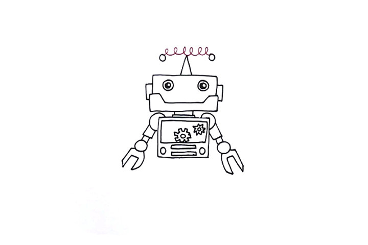 简单易学的机器人简笔画画法