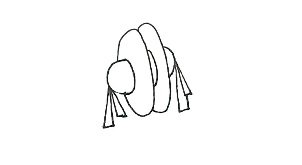 铜锣简笔画步骤详解