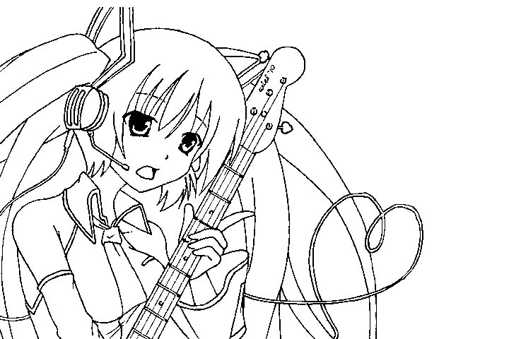 初音未来漫画线稿