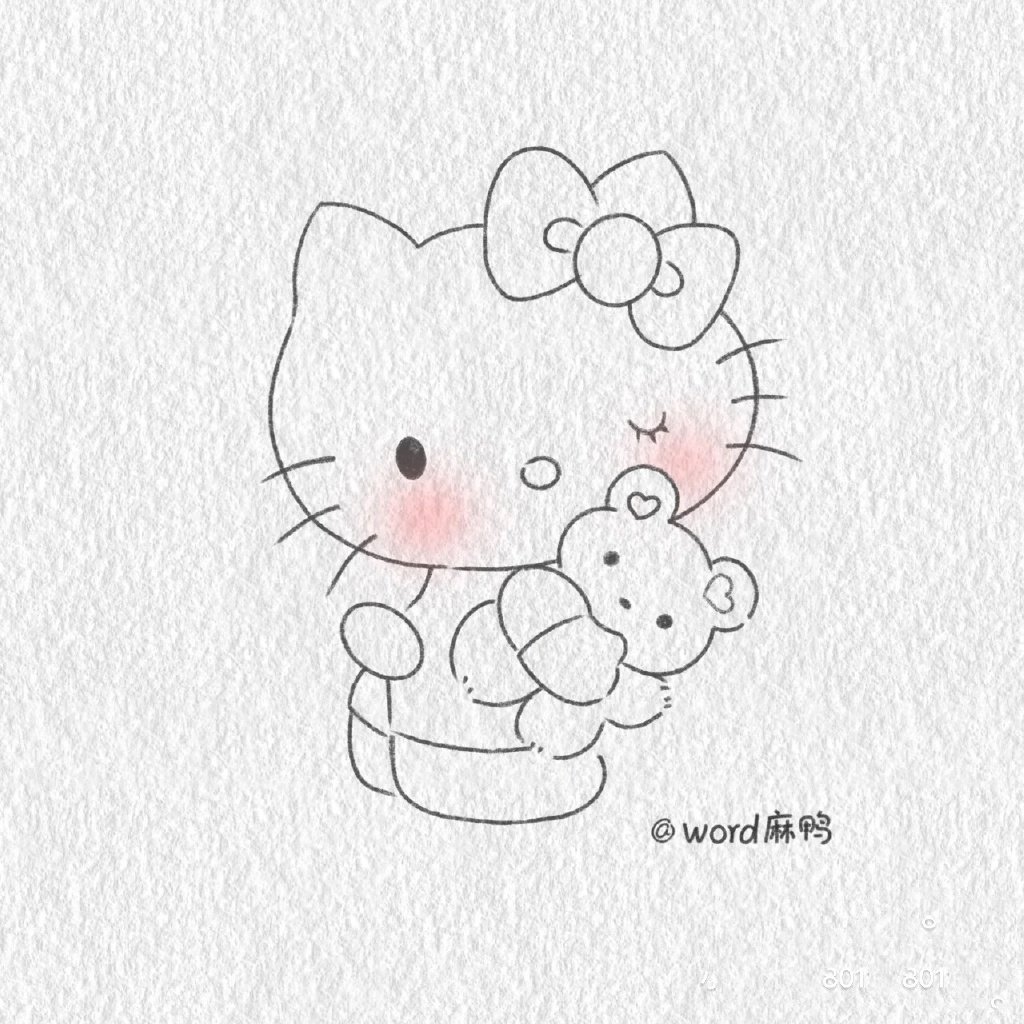 一组可爱卡通动物简笔画