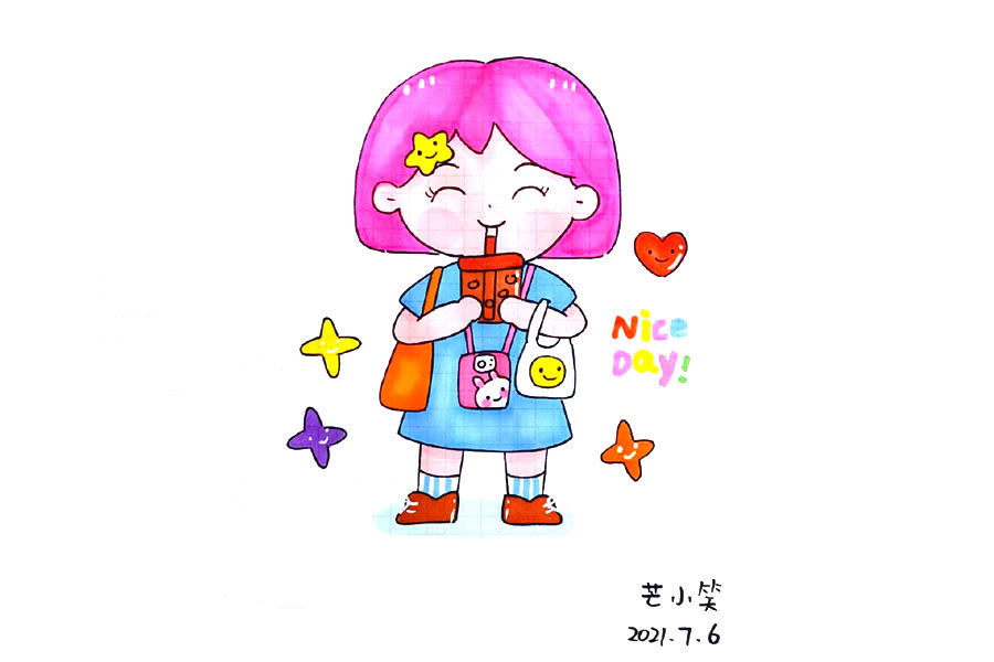 儿童节准备怎么过呢？游乐场是标配！游乐场里开心的小朋友简笔画