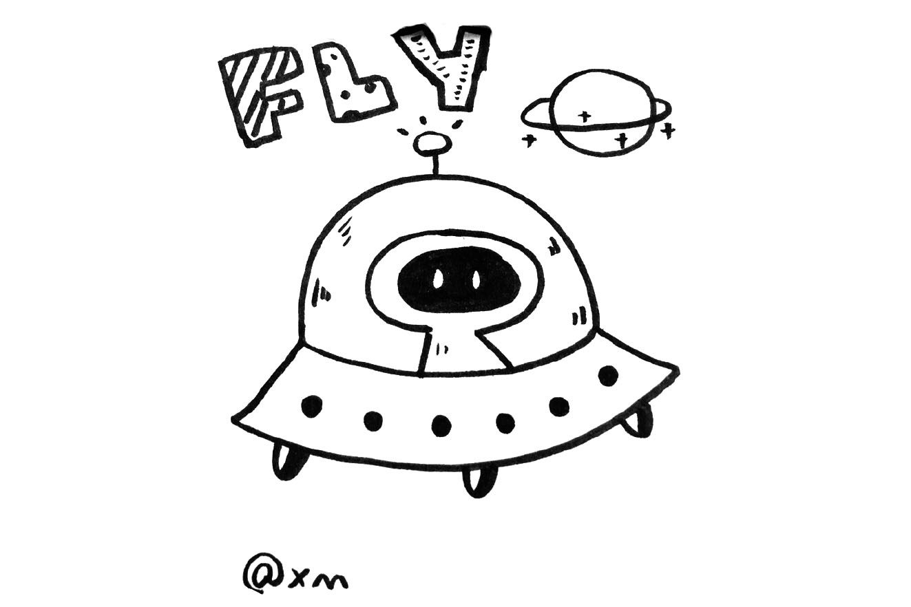 星河璀璨 一组关于外太空的简笔画图片