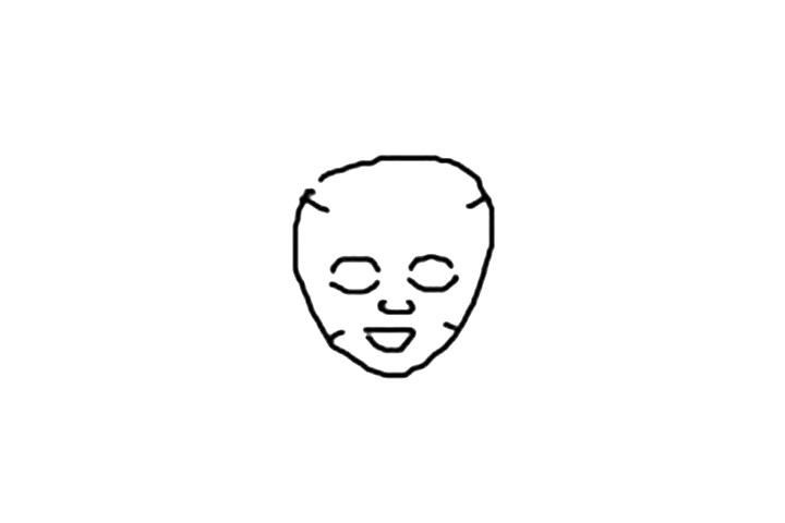 如何画面膜简笔画