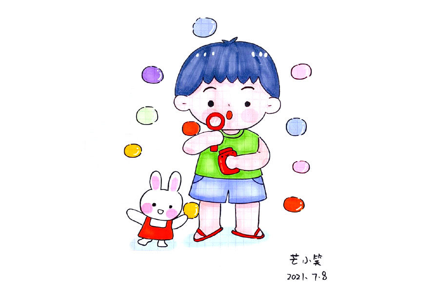 儿童节准备怎么过呢？游乐场是标配！游乐场里开心的小朋友简笔画