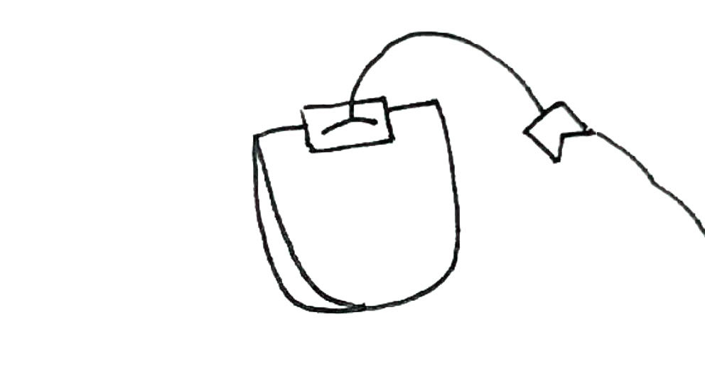 茶包简笔画画法