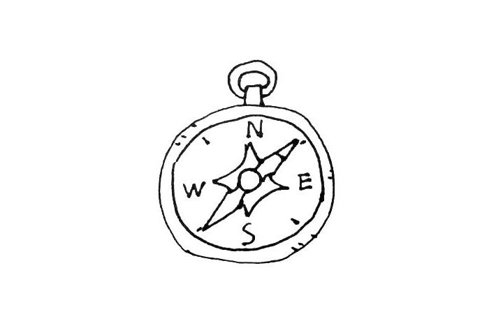 指南针简笔画画法步骤